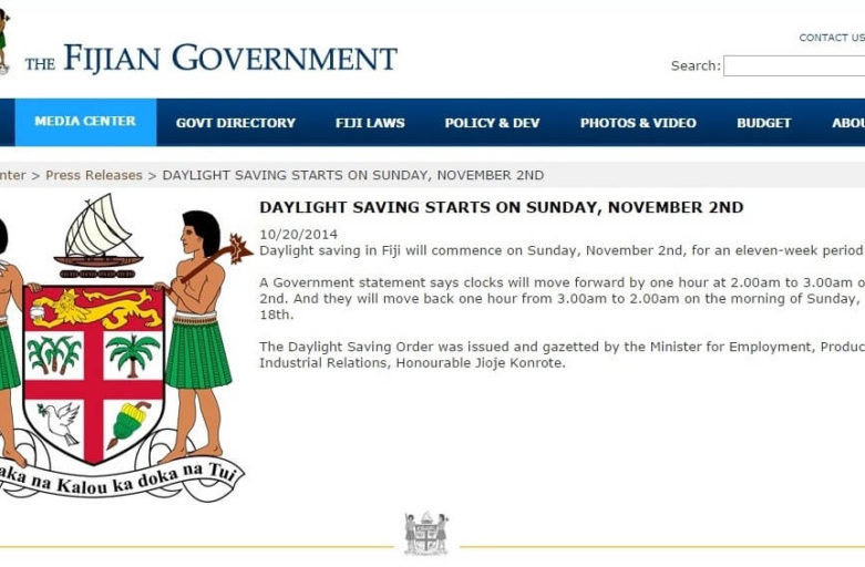 Daylight Saving 2014 - 2015
