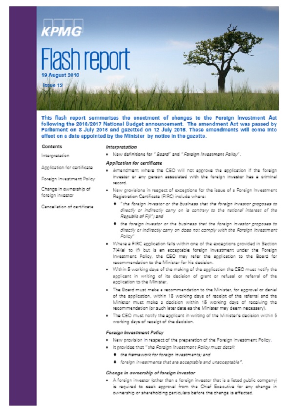 Flash ReportIssue 13 2016- 2016_2017 – ForeignInvestment Act Amendments