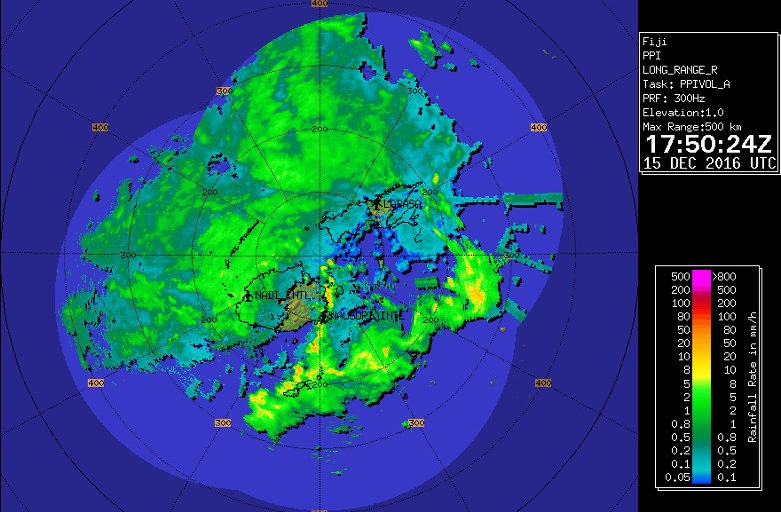 Special Weather Bulletin Number Seventeen For Heavy Rain Issued From RSMC Nadi At Midday On Thursday 15th December 2016