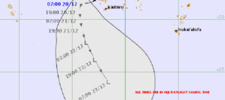 TROPICAL CYCLONE FORECAST TRACK MAP Tropical Low Tropical Cyclone Warning Number 20 issued 2017 UTC Monday 19 December 2016