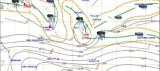 Low pressure over Fiji