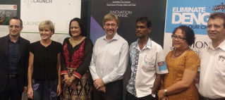 Australia’s Foreign Affairs Minister Julie Bishop (2nd from left) with Health Minister Rosy Akbar (3rd from right) at the launch of the InnovationXChange initiatives.