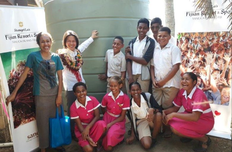 Shangri-La’s Fijian Resort & Spa hands over 10,000-litre water tank for (MAD) Project at Kukukulu Primary School