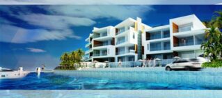 Luxury waterfront apartments to be ready by early next year.