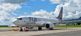 One of the Fiji Airways Boeing 737 MAX 8 aircraft at Nadi International Airport. Picture: BALJEET SINGH