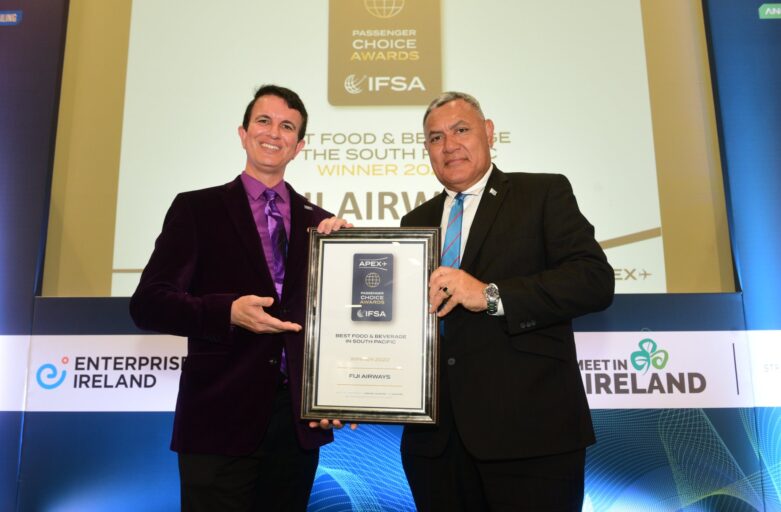 Fiji Airways Awarded for Best Food & Beverage in the South Pacific by APEX