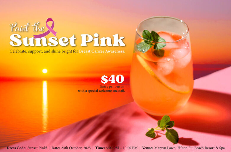 Sunset Turns Pink at Hilton Fiji